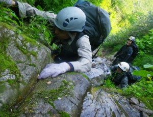 2012/7/7-8(2-0)太櫓川左股川遊楽部岳北北西面沢~夏道下山