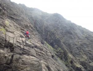 2017.06.24.シシャモナイ西の河原西壁スラブルート